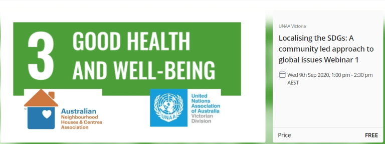 Localising the SDGs: A community led approach to global issues Webinar 1